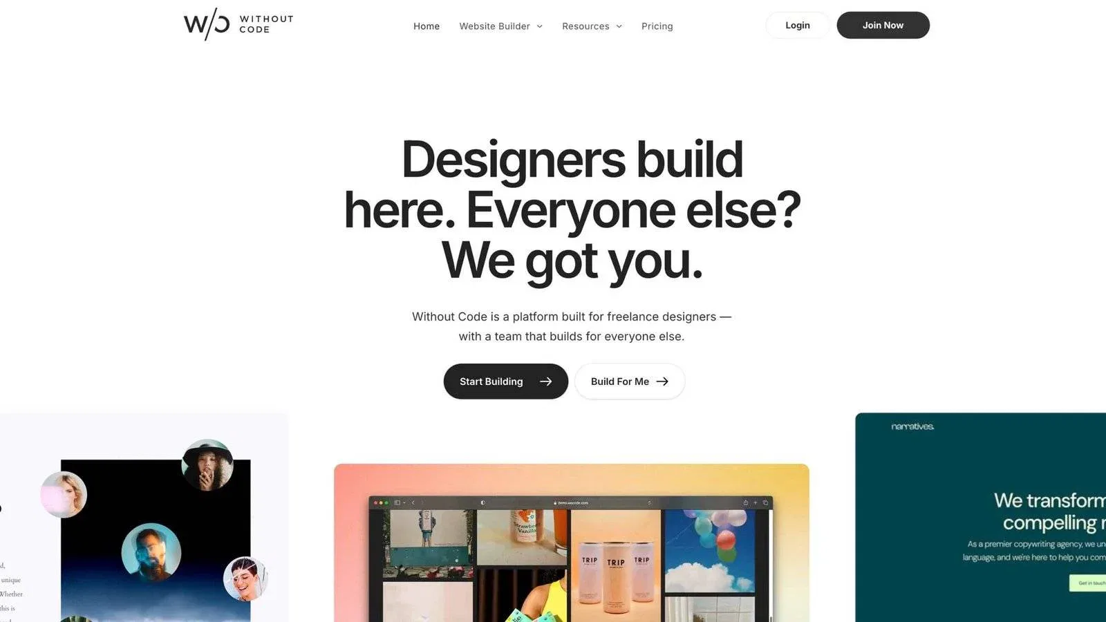 without-code website builder
