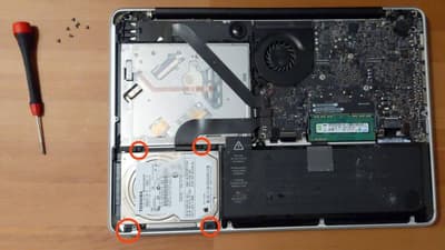 Macbook Pro remove hard drive