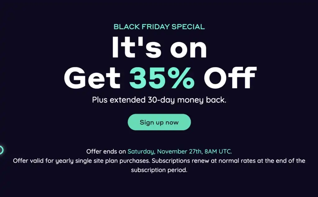 The best Black Friday deals for Wordpress, Elementor and many more plugins! 5 Wordpress Performance Nitropack Black Friday deal