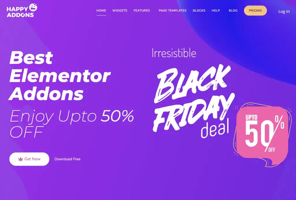 The best Black Friday deals for Wordpress, Elementor and many more plugins! 2 happyaddons black friday deal elementor